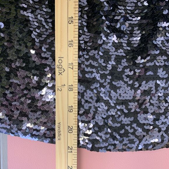 Womens Vintage Alyce Designs Sequined V-neck Top Midnight Black Size 22 - Picture 8 of 9